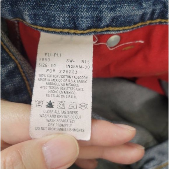 Vintage TOMMY HILFIGER Men's Size 30X30 Medium Wash Baggy Denim Carpenter Jeans - Picture 8 of 11